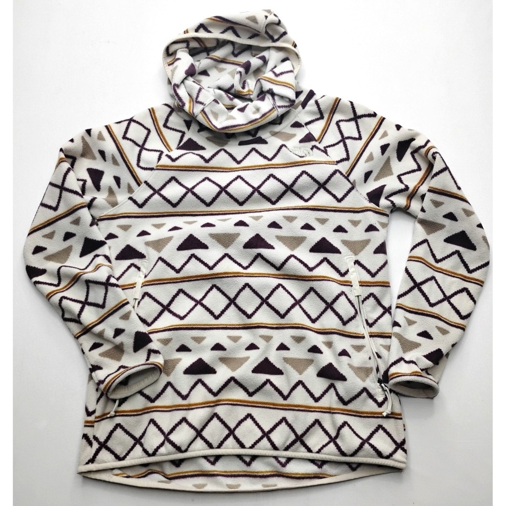 The‎ North Face Fleece Hoodie Aztec Cowl Neck Pullover Southwest Womens Small